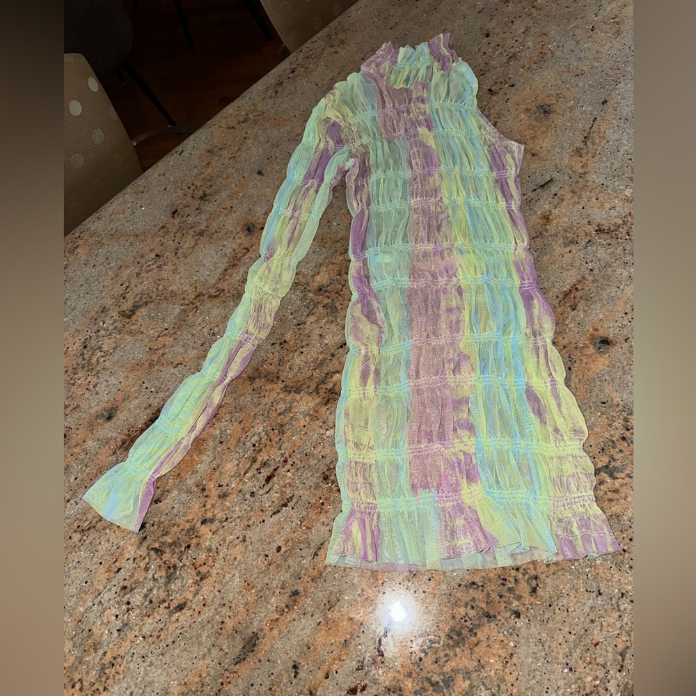 Roberta Einer One Sleeved, Rouched Mini Dress 😻😻😻🔥🔥🔥😻😻😻😻😍😍😍🔥🔥🔥🔥
